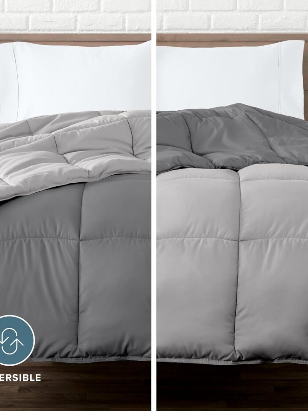 3- NIB Bare Home Oversized Queen Comforter - Reversible Goose Down Alternative - Picture 3 of 9